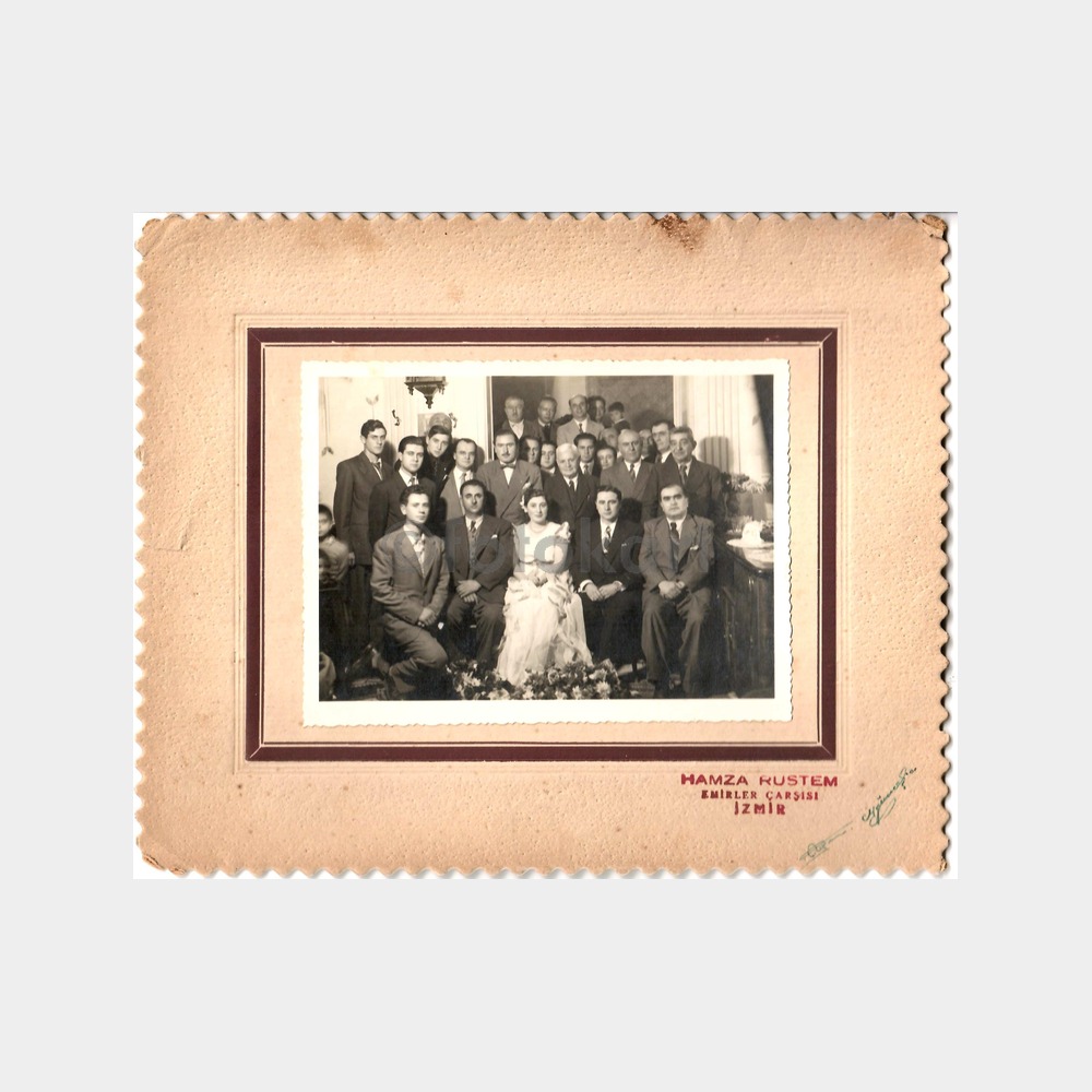 1948 İzmir Foto Hamza Rüstem Özel Kartonlu Fotoğraf