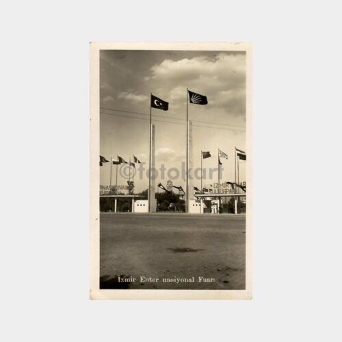 1930 İzmir Fuarı Lozan Kapısı Görünüş Fotokart