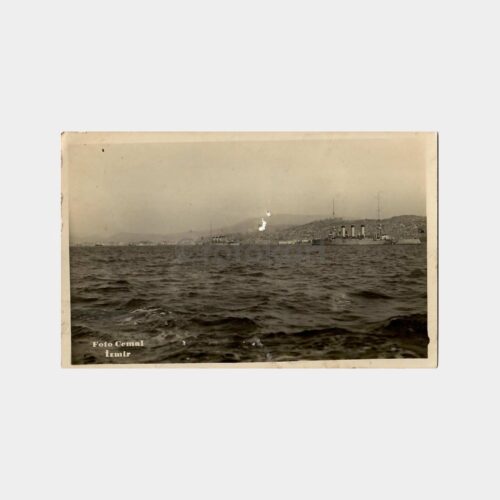 1930 İzmir Savaş Gemisi -Foto Cemal- Kartpostal
