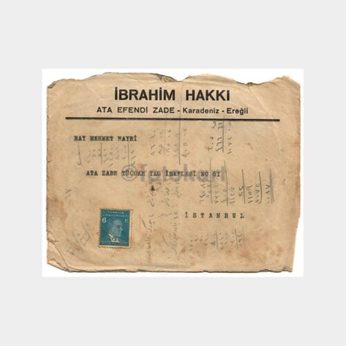 1930 Karadeniz Ereğlisi Antetli Zarf