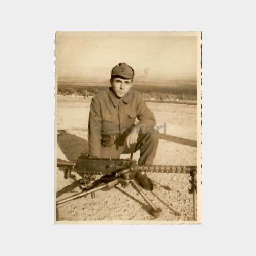 1963 Kırkağaç Asker ve Makineli Görünüş Fotoğraf