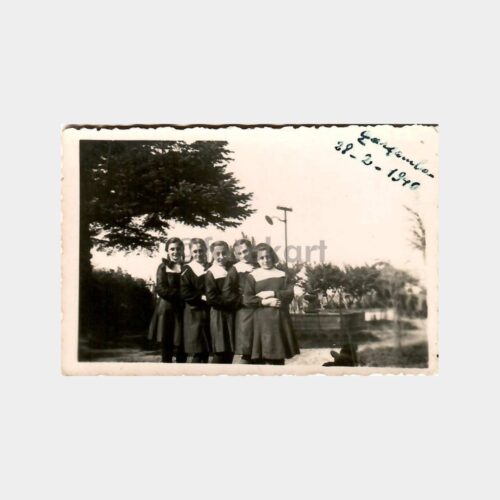 1940 Kız Öğrenciler Görünüş 2 Adet Fotoğraf