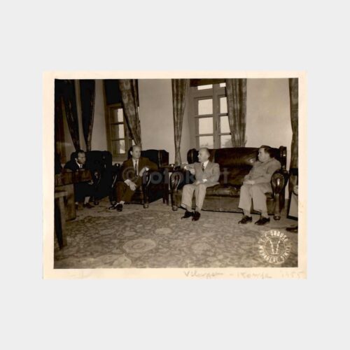 1955 Konya Askeri Yabancı Misafir Ziyareti 4 Adet Fotoğraf