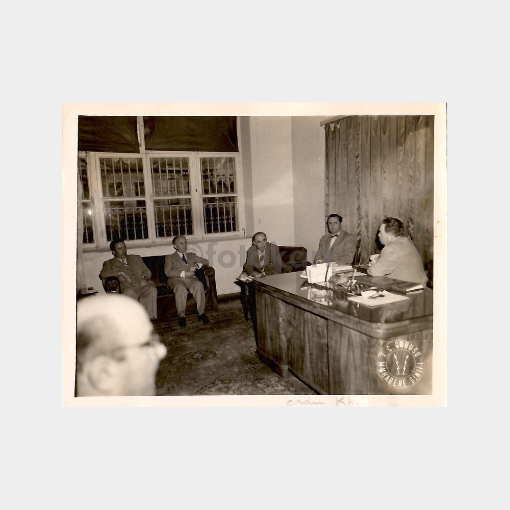1955 Konya Askeri Yabancı Misafir Ziyareti 4 Adet Fotoğraf - Görsel 3