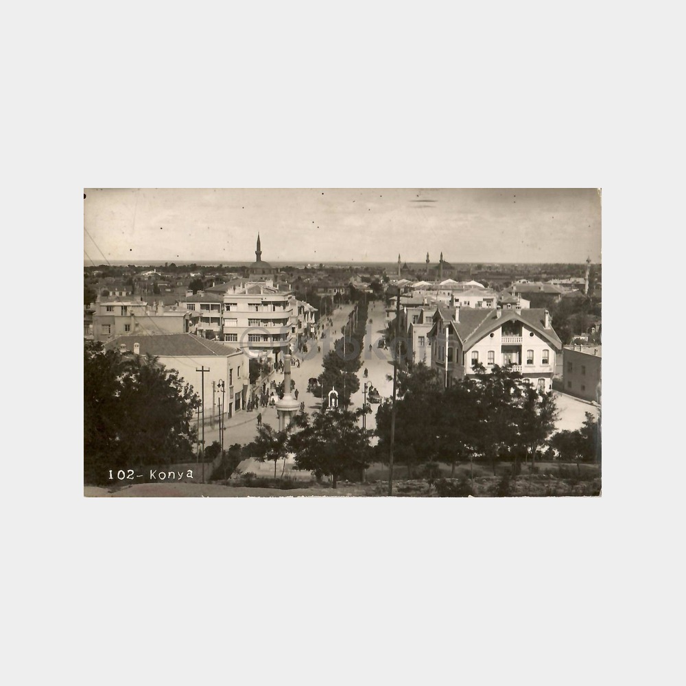 1940 Konya Genel Görünüş Nadir Fotokart