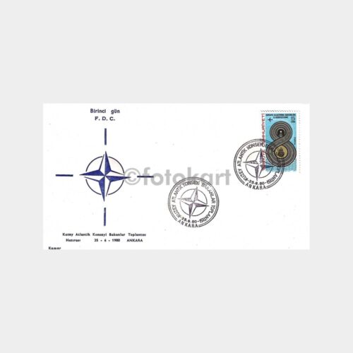 1980 Kuzey Atlantik Konseyi Bakanlar Toplantısı FDC - İlk Gün Zarfı