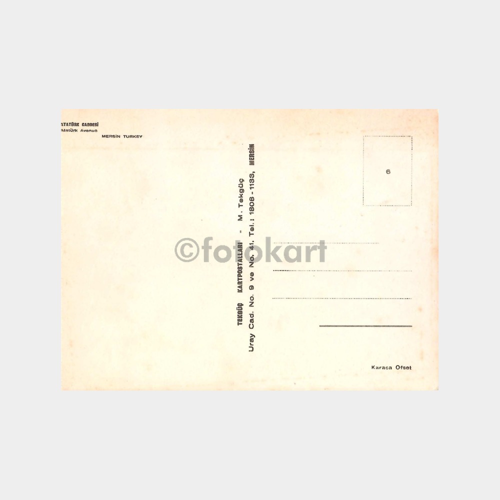 Mersin Atatürk Caddesi Görünüş Kartpostal - Görsel 2
