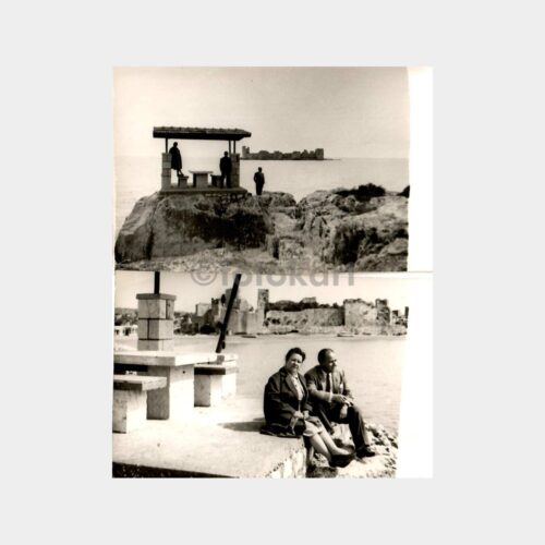 1964 Mersin Kız Kalesi Konulu 2 Adet Fotoğraf