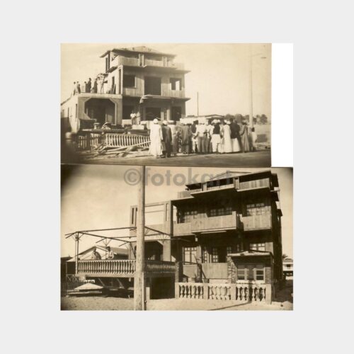 1932 Mısır Seydi Beşer Ev Konulu 2 Adet Fotoğraf