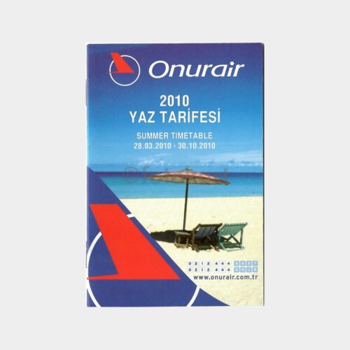 2010 Onurair Havayolları Yaz Tarifesi
