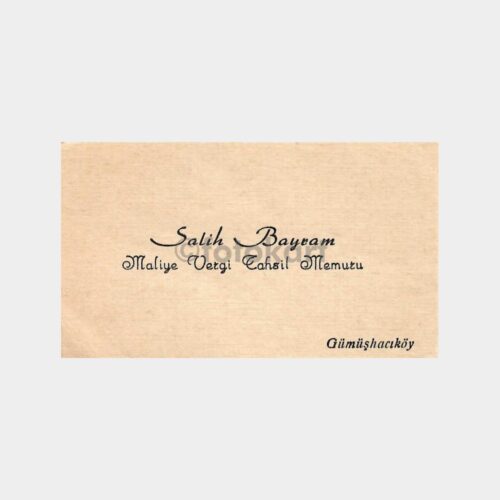 1954 Salih Bayram - Gümüşhacıköy Kartvizit