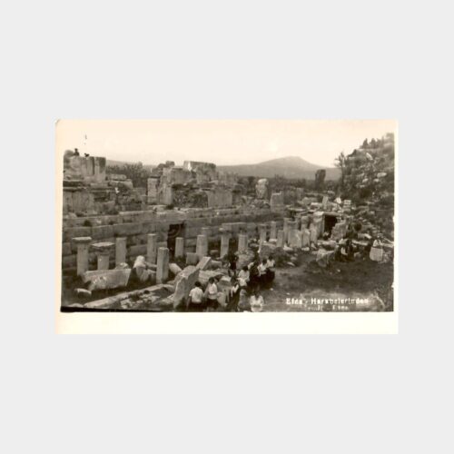 1938 Selçuk Efes Harabeleri Görünüş Fotokart