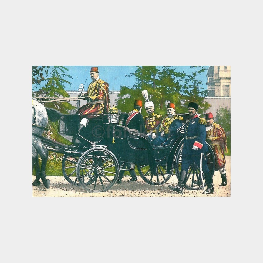 Sultan Reşad Tören - İstanbul Reprodüksiyon Kartpostal
