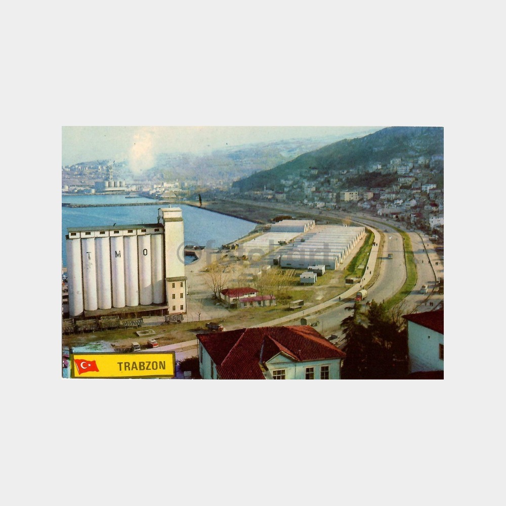 Trabzon TMO ve Sahilden Görünüş Kartpostal
