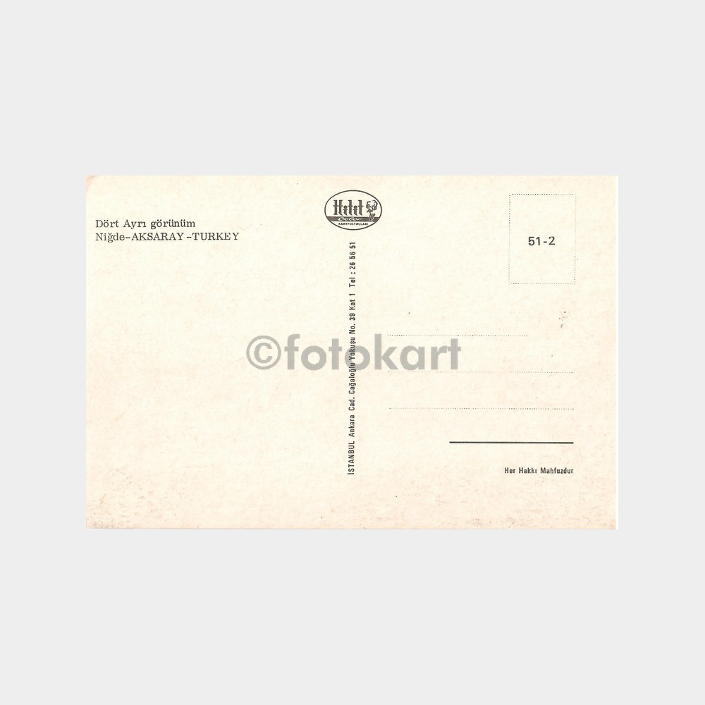 Aksaray Şehirden 4 Görünüş Kartpostal - Görsel 2