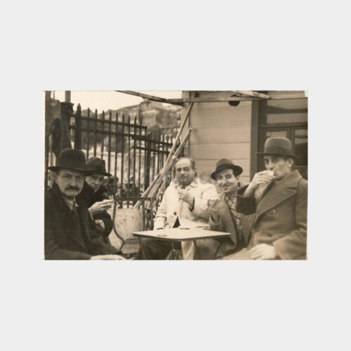 1938 Boğaziçi İskele Sohbet Eden Baylar Fotoğraf