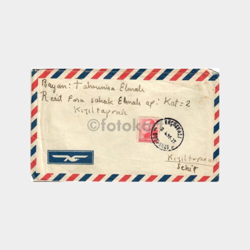 1956 Bostancı Küçükyalı Posta Damgalı Zarf