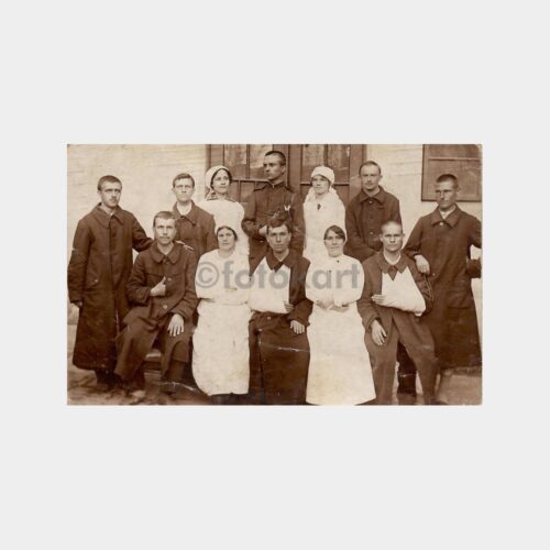 1916 Bulgaristan Savaş Yaralıları ve Hemşire Konulu Fotoğraf