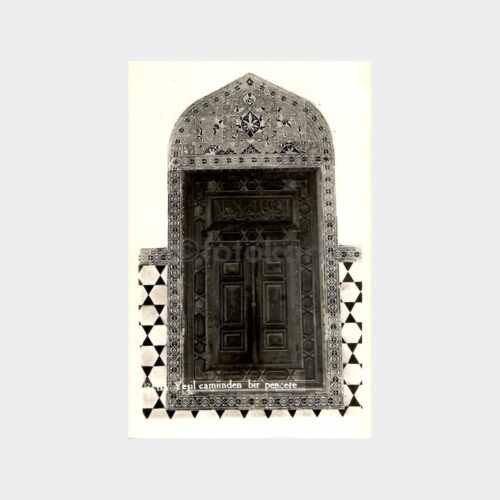 1950 Bursa Yeşil Camii Penceresi Görünüş Kartpostal
