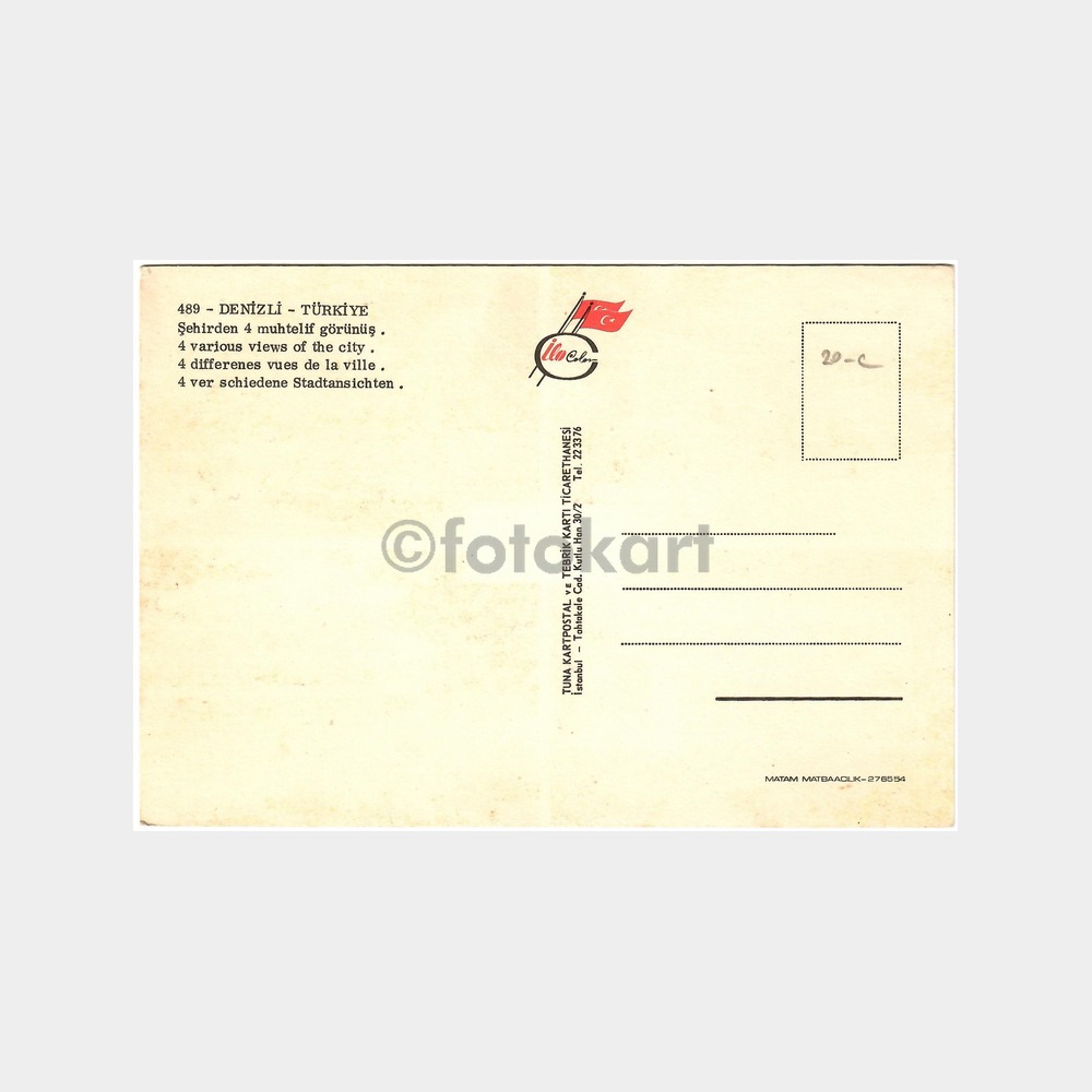 Denizli 4 Görünüş Kartpostal - Görsel 2