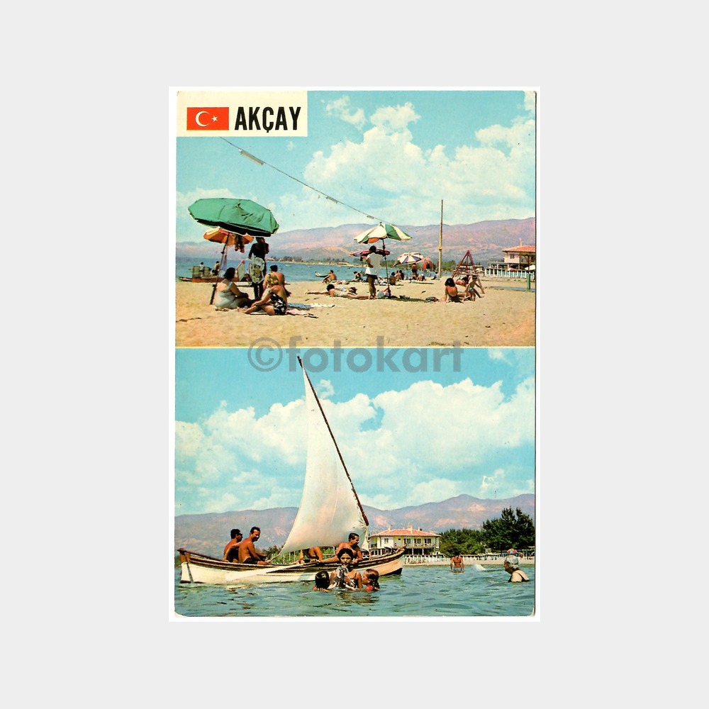 Edremit Akçay Sahili Görünüş Kartpostal