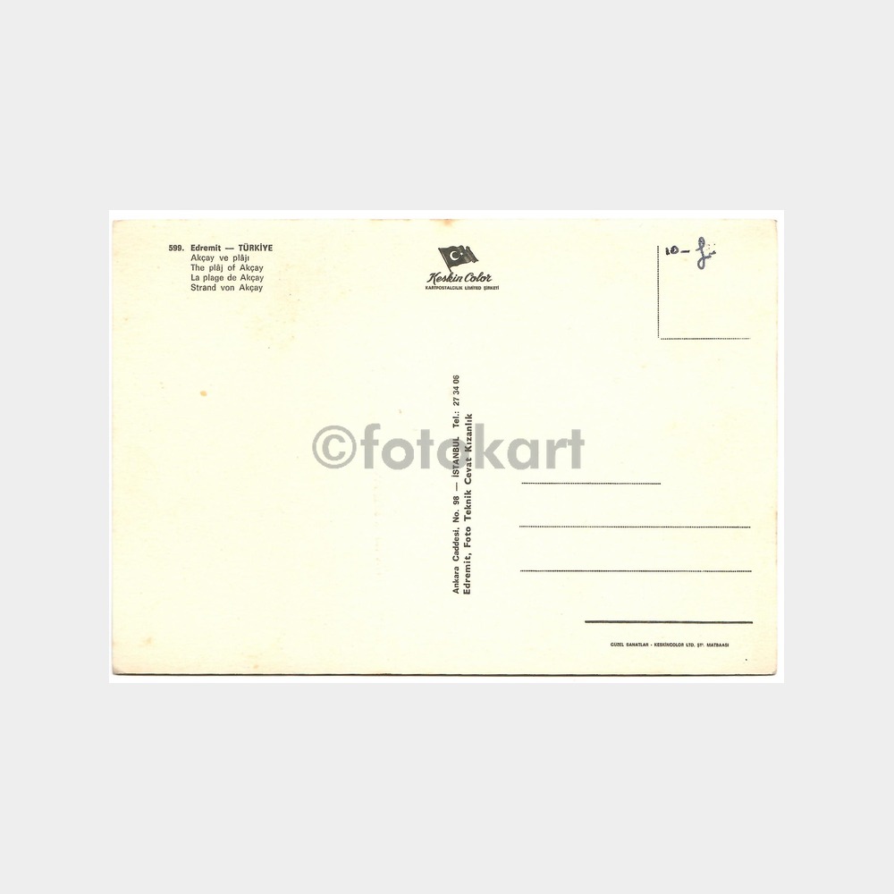 Edremit Akçay Sahili Görünüş Kartpostal - Görsel 2
