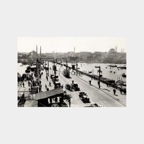 1930 Galata Köprüsü Yeni Baskı Kartpostal