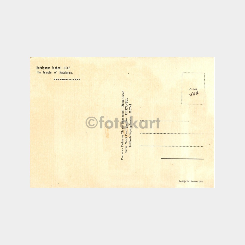Hadriyanus Mabedi - Efes Kartpostal - Görsel 2