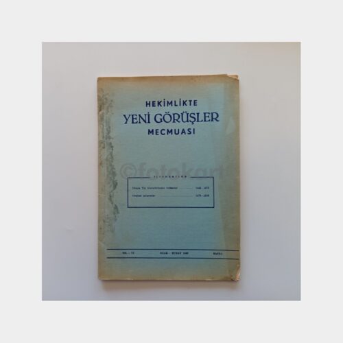 1952 Hekimlikte Yeni Görüşler Mecmuası No.1