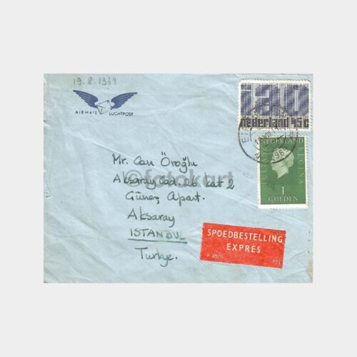 1969 Hollanda Uçak Zarfı