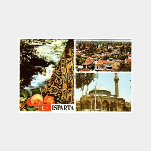 Isparta Halısı ve Gülü Kartpostal