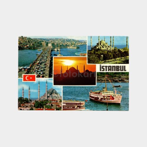 İstanbul Gemiler Konulu Kartpostal