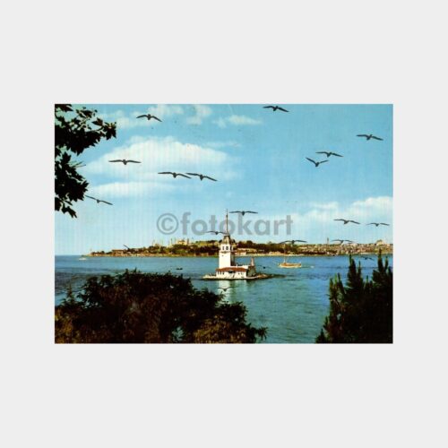 İstanbul Kız Kulesi Görünüş Kartpostal