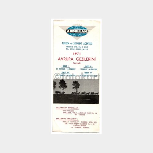 1971 İzmir - Abdullah Seyahat Turizm Acenta Program