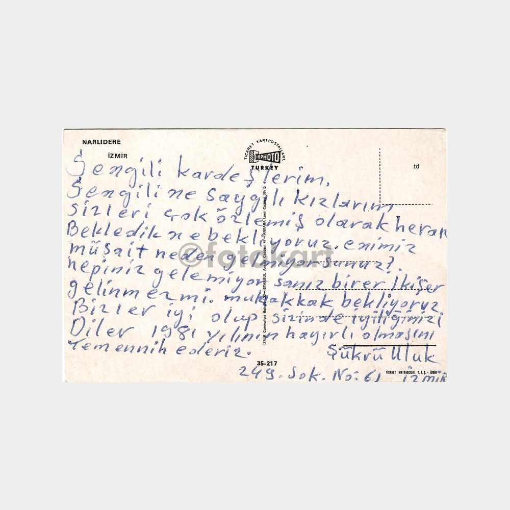 İzmir Narlıdere 4 Görünüş Kartpostal - Görsel 2