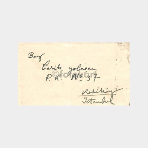 1943 Kadıköy Posta Damgalı Zarf
