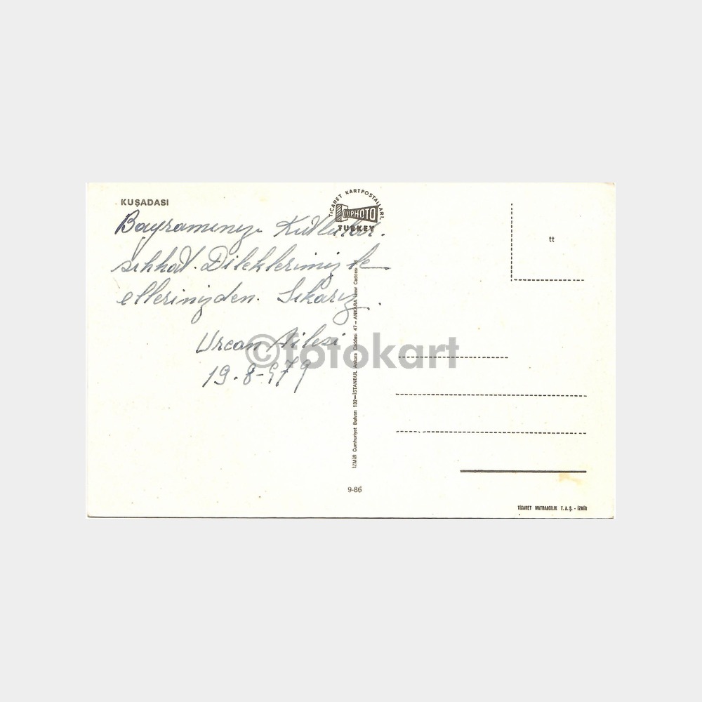 1979 Kuşadası Genel Görünüş Kartpostal - Görsel 2