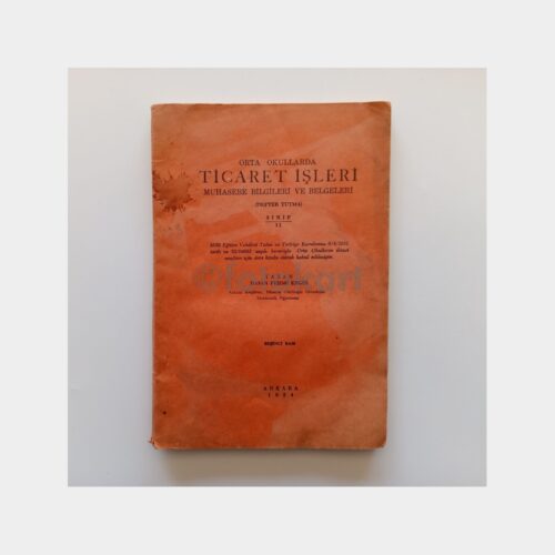 1954 Orta Okullar Ticaret İşleri Muhasebe Bilgi Kitap