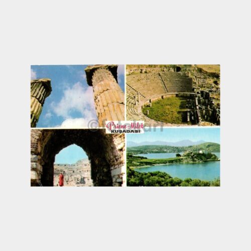 Priene Milet Kuşadası Görünüş Kartpostal