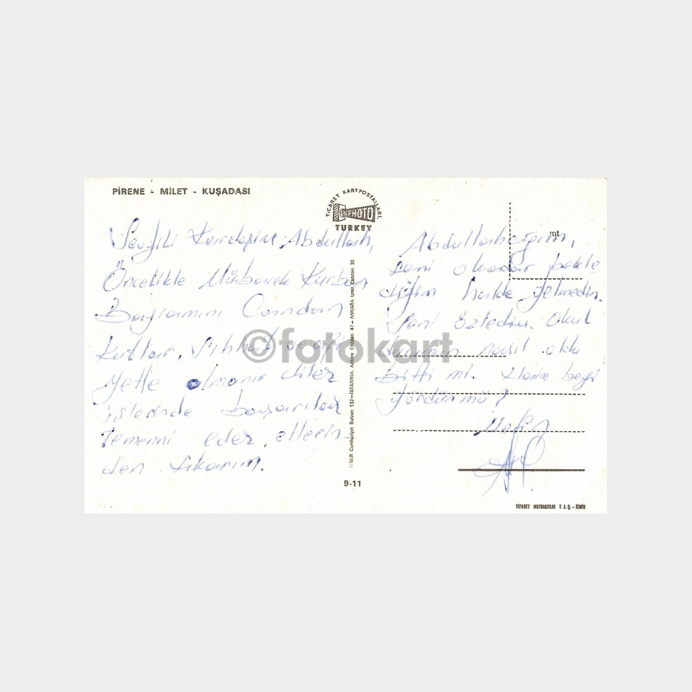 Priene Milet Kuşadası Görünüş Kartpostal - Görsel 2