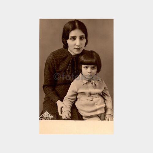 1940 Samsun Foto Talat Anne ve Çocuk Fotoğraf