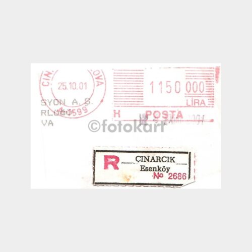 2001 Yalova Çınarcık Esenköy Taah. Etiketi