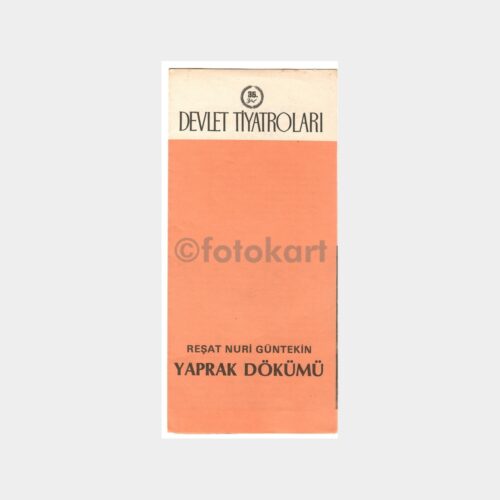1984 Yaprak Dökümü Devlet Tiyatroları Oyun Program